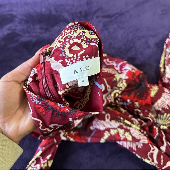 A.L.C. Isabella Floral Printed Long Dress Size 6 - Picture 8 of 10